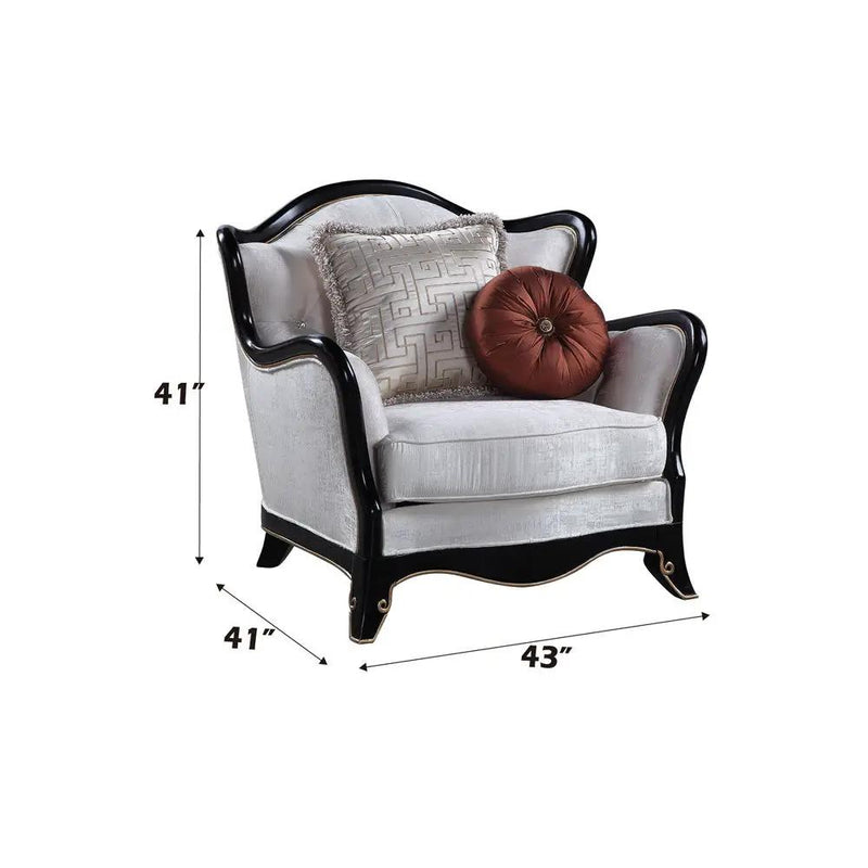 Nurmive - Chair With 2 Pillows - Beige Fabric by Unique Piece Furniture