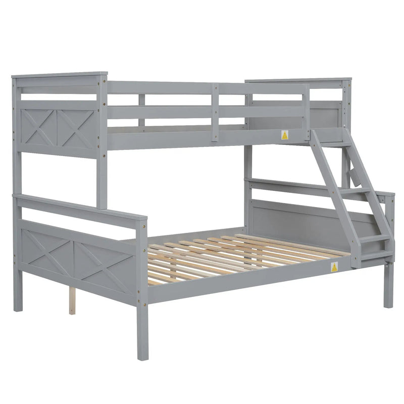 Bunk Bed With Ladder And Safety Guardrail by Unique Piece Furniture