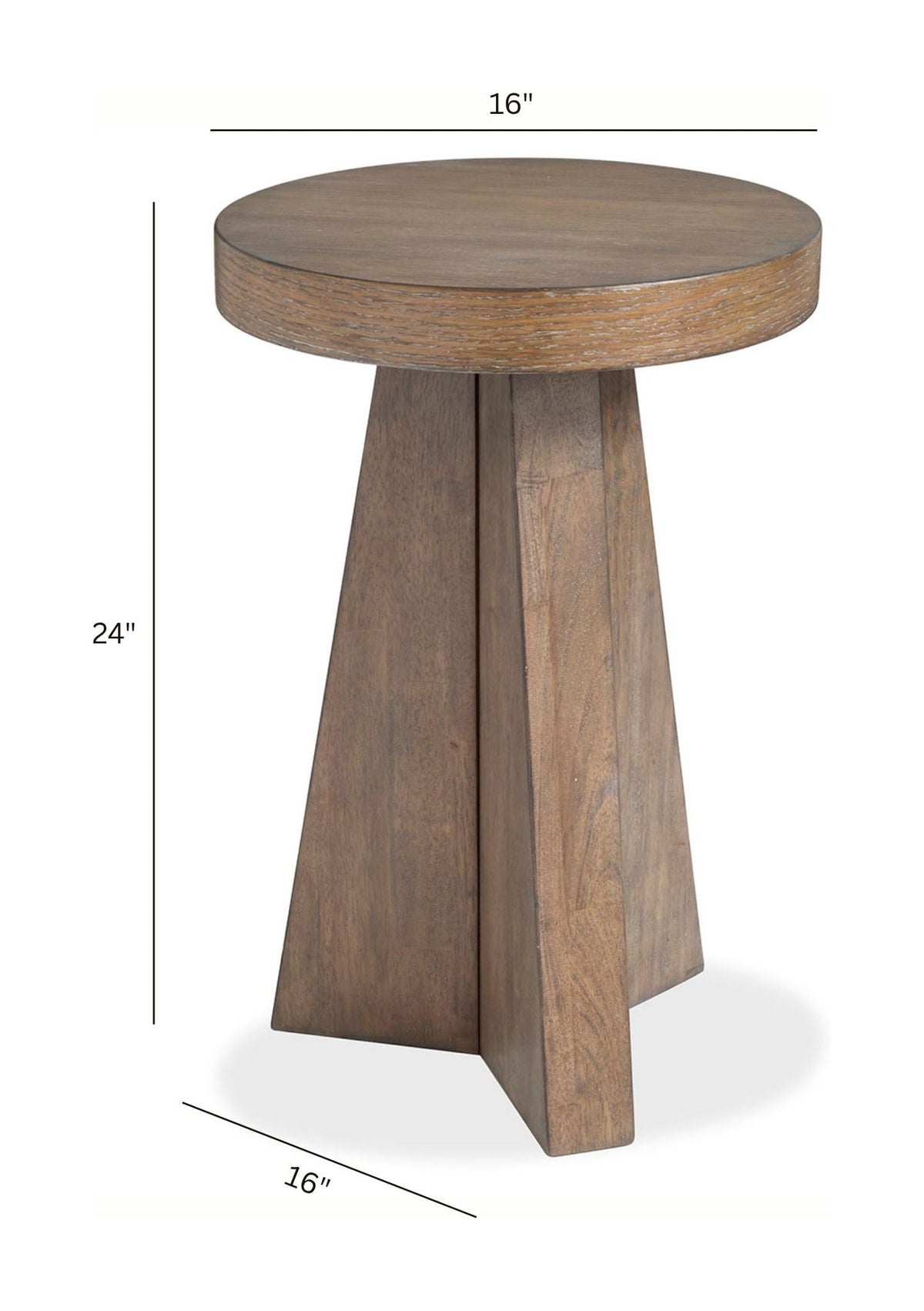 Lansbury - Round Accent End Table - Antique Wheat, photo 3 of 6