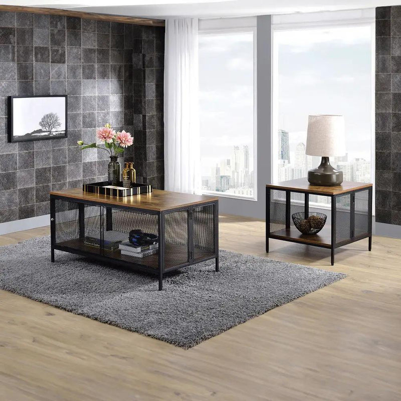 Winam - Coffee Table - Antique Oak & Black by Unique Piece Furniture