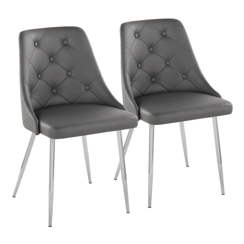 Marche - Contemporary Dining Chair With Metal Legs (Set of 2) by HouseOfZazla
