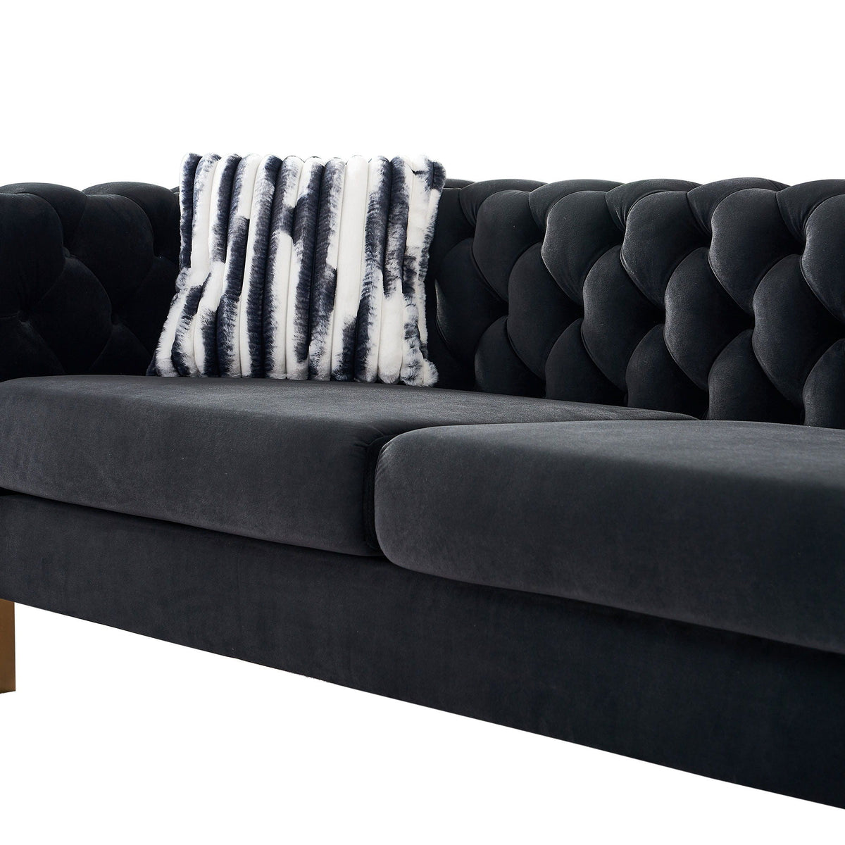 Chesterfield - Modern Tufted Living Room Sofa, 84.25''W Couch, photo 11 of 21