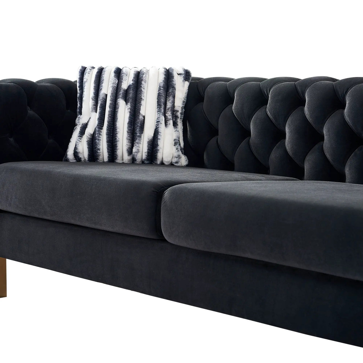 Chesterfield - Modern Tufted Living Room Sofa, 84.25''W Couch by Unique Piece Furniture