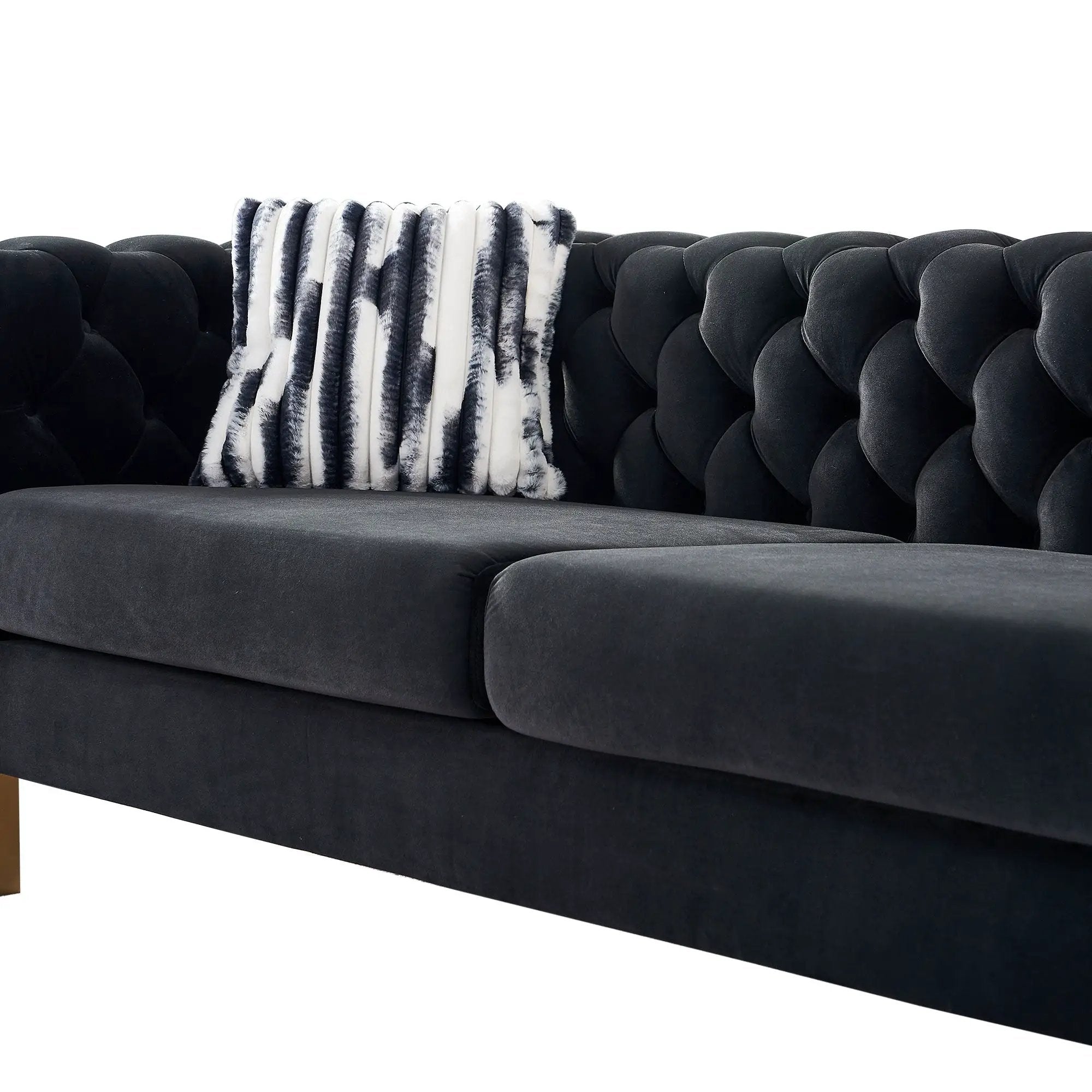 Chesterfield - Modern Tufted Living Room Sofa, 84.25''W Couch by Unique Piece Furniture