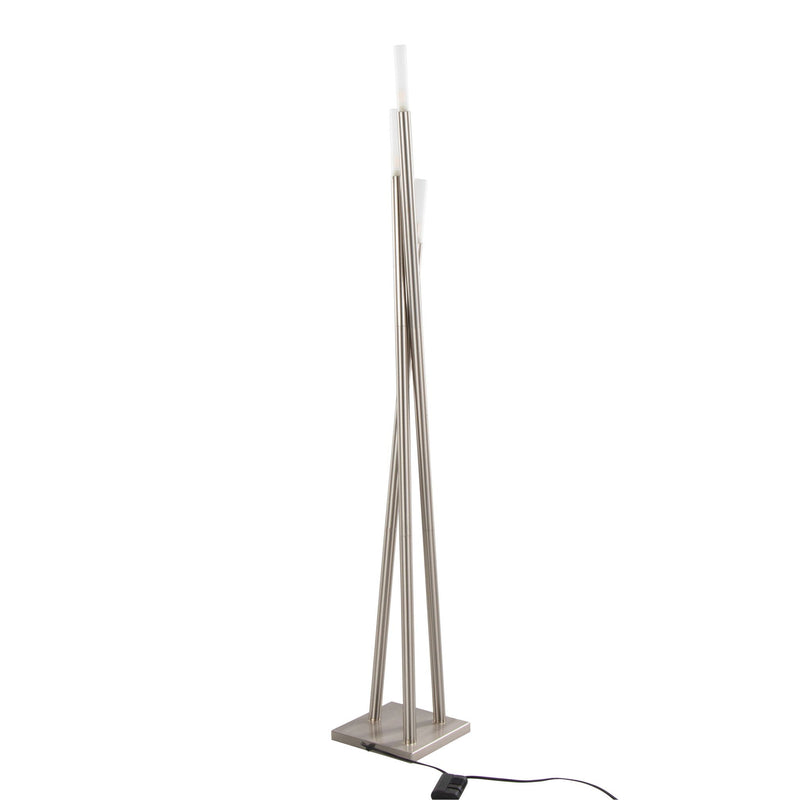 Icicle - Contemporary Floor Lamp - Nickel by HouseOfZazla