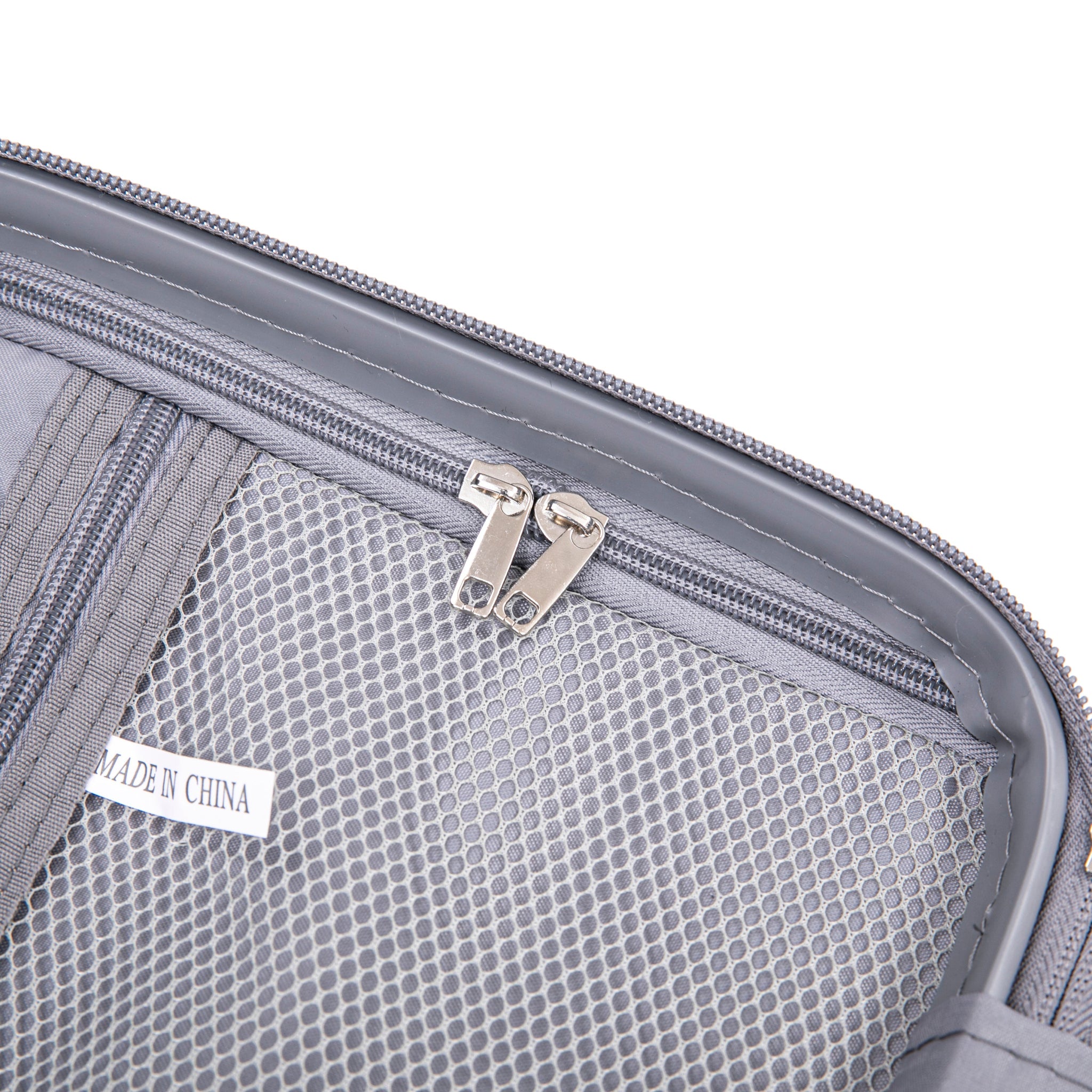 4-Piece PP Spinner Wheel Luggage Set with Cosmetic Case, Light Gray by HouseOfZazla