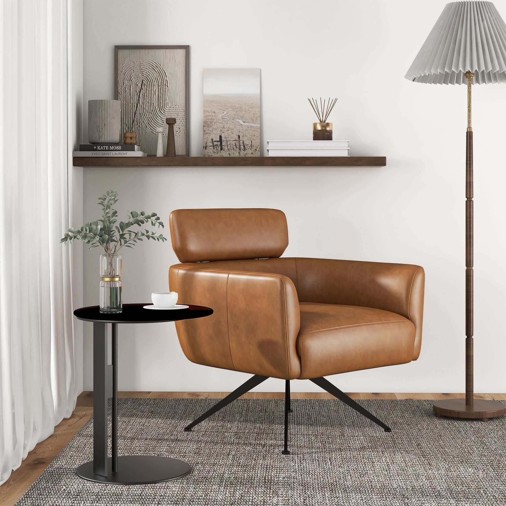 Camila Genuine Leather Lounge Chair by HouseOfZazla
