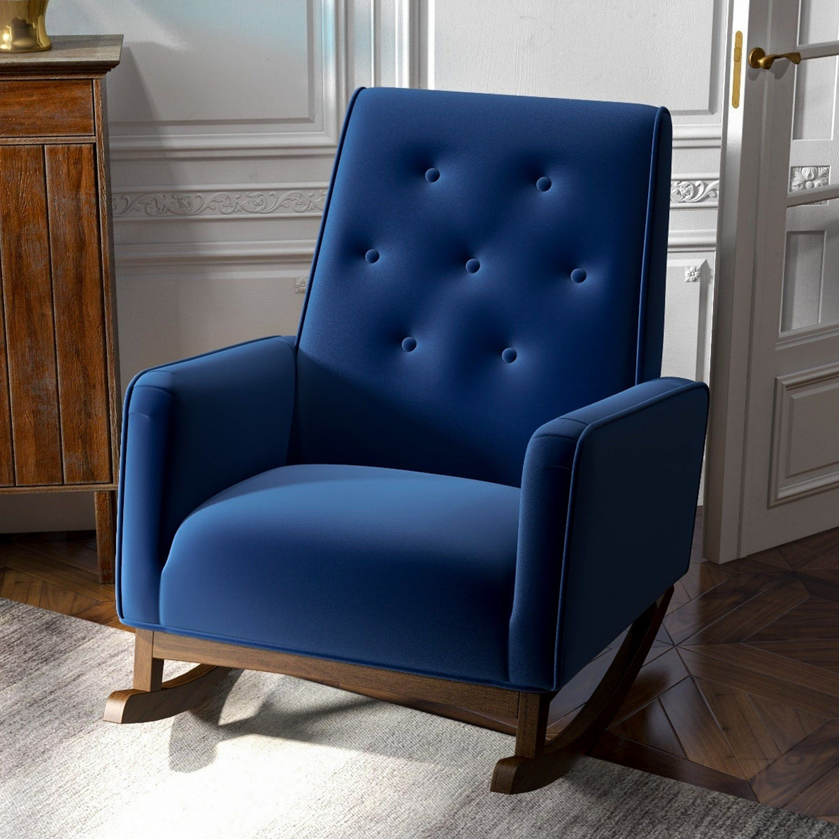Demetrius Solid Wood Rocking Chair - Multiple Colors, photo 4 of 30
