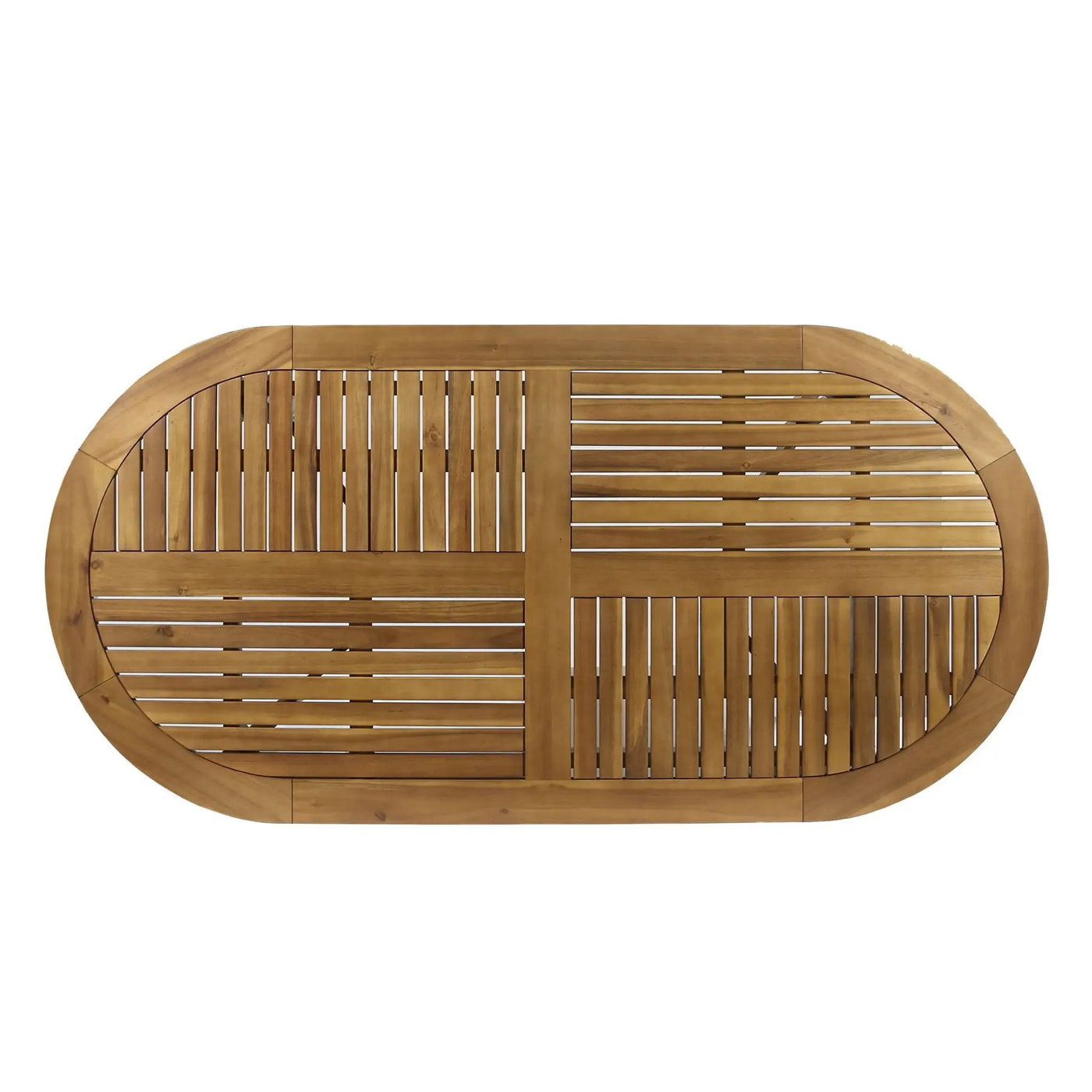 Outdoor Table With Smooth Lines, Slat Top by HouseOfZazla