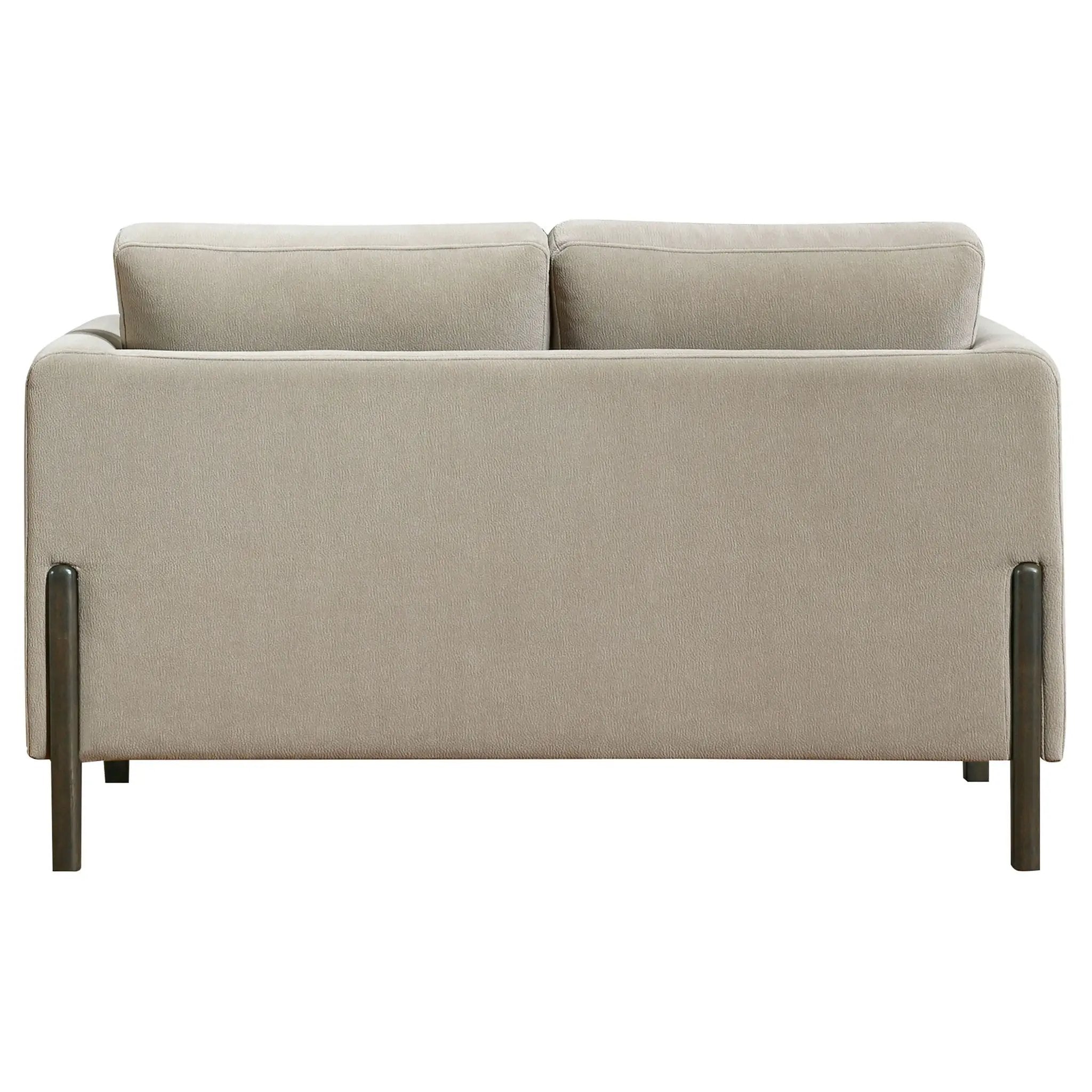 Islington Fabric Upholstered Panel Arm Loveseat Taupe by Unique Piece Furniture