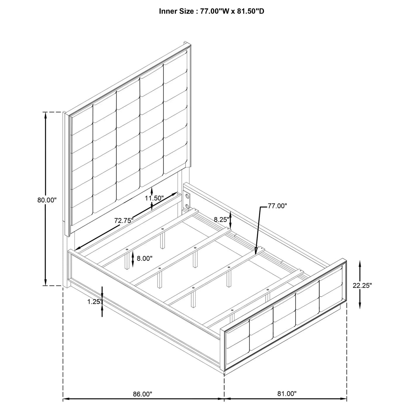 Prescott - Upholstered Panel Bed by HouseOfZazla