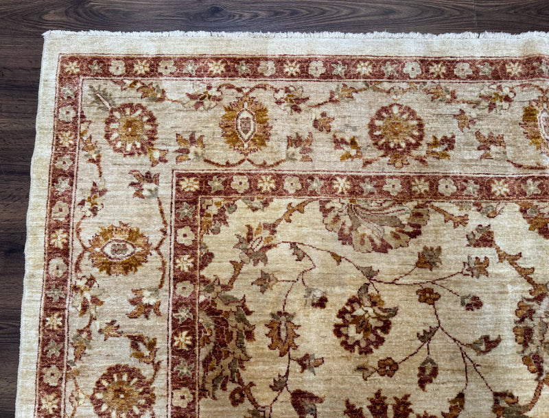 Pakistani Peshawar Rug 8x10, Pak Persian Traditional Oriental Carpet, Handmade, Wool, Allover Pattern by Jewel Rugs