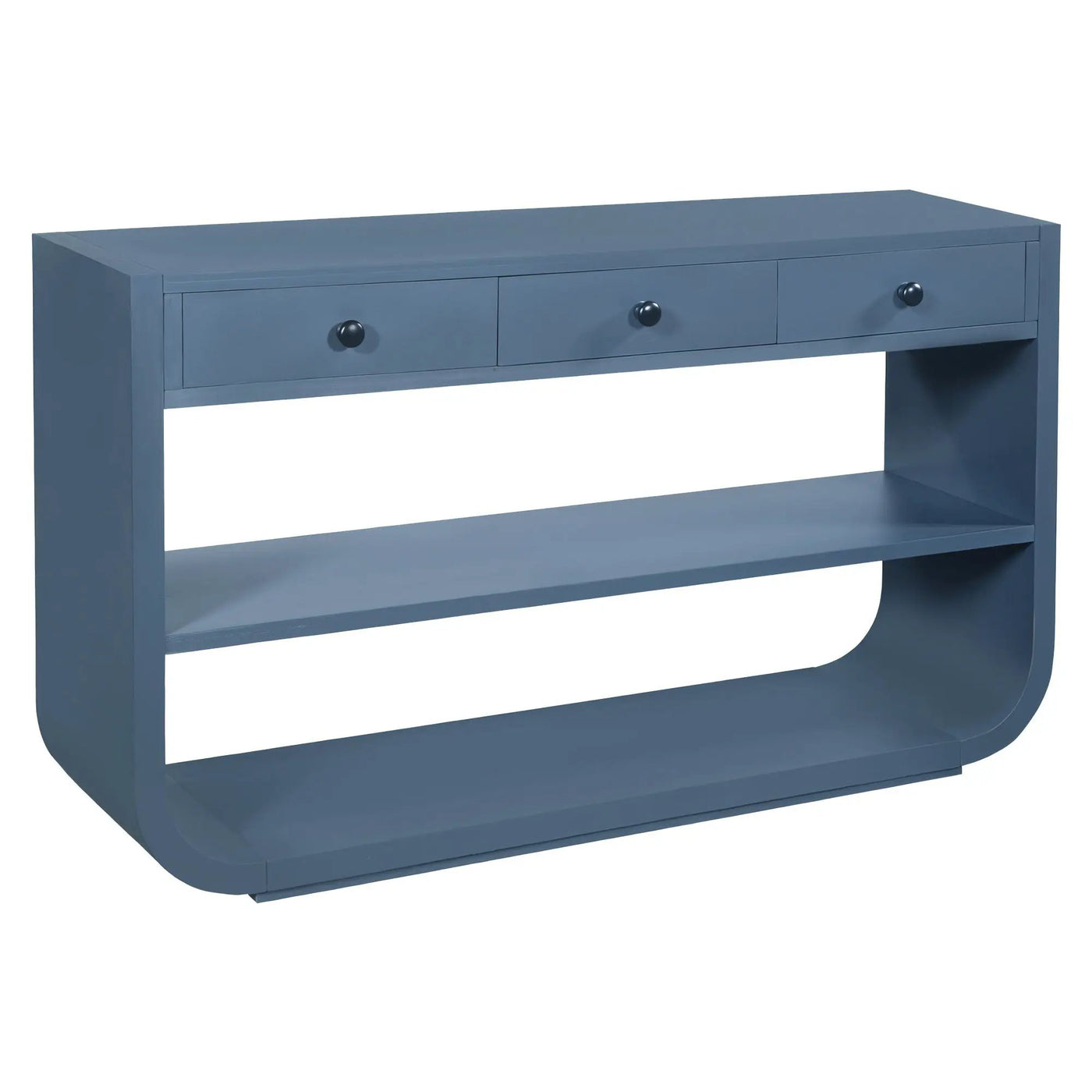 Console Table With 3 Soft Close Drawers & 2 Open Shelves by HouseOfZazla