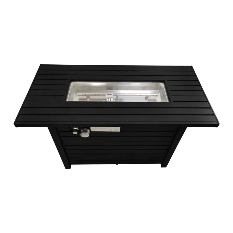 Outdoor Fire Pit Table With Lid Durable Construction - Black by Unique Piece Furniture