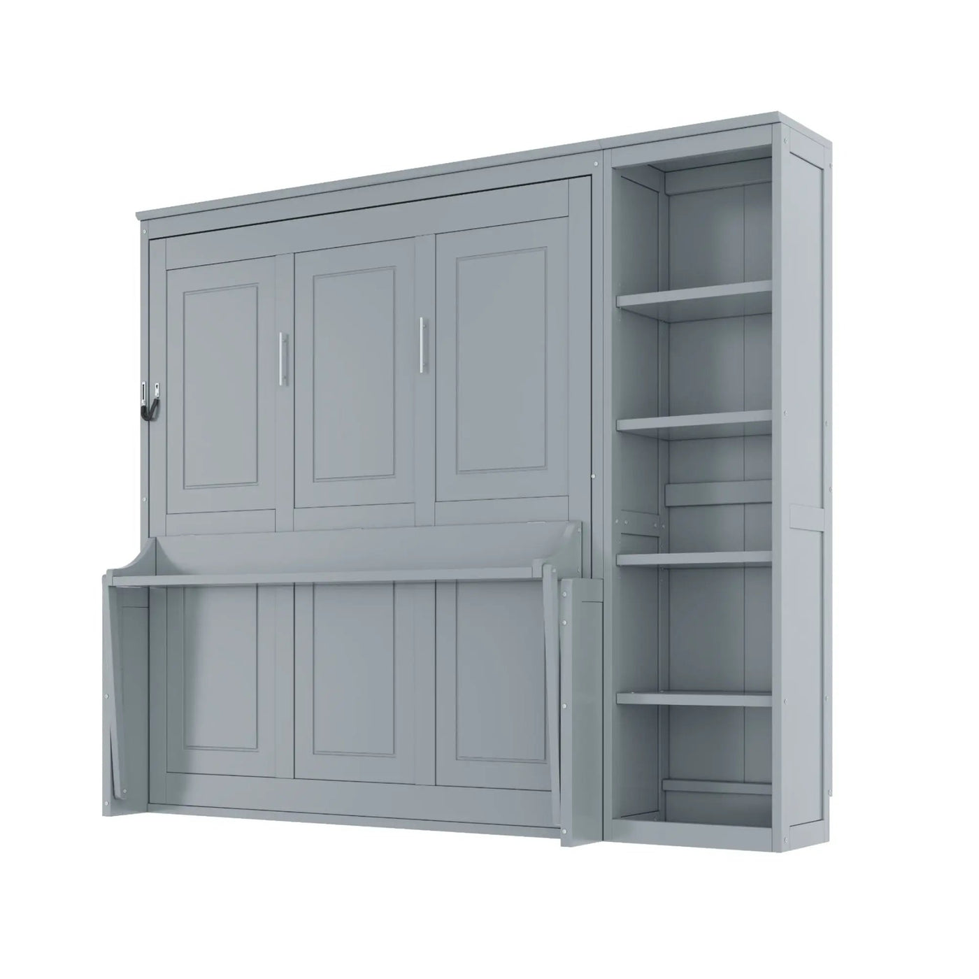 Sturdy Murphy Bed With Desk And Bookshelf by HouseOfZazla