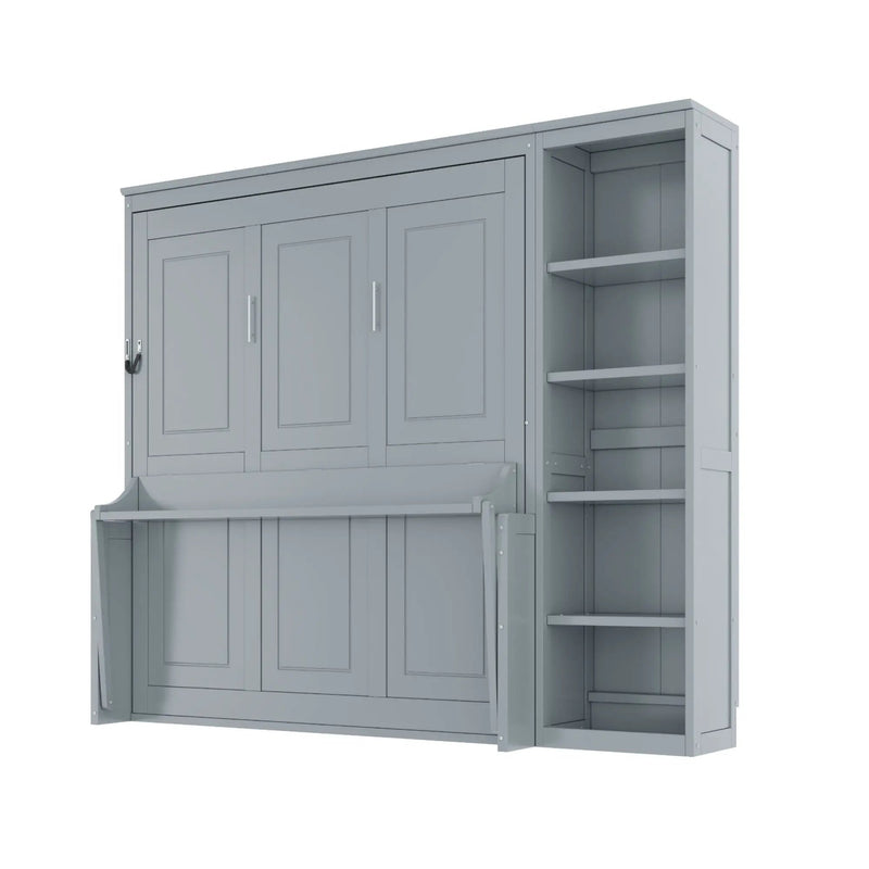 Sturdy Murphy Bed With Desk And Bookshelf by HouseOfZazla