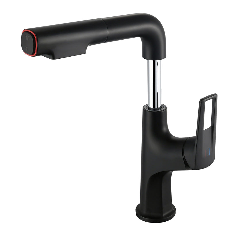 Pull Down Vessel Faucet With Lift Spout & Dual Spray Modes by HouseOfZazla