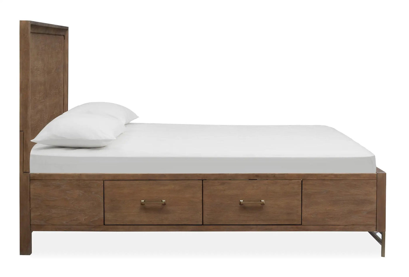 Lindon - Complete Panel Bed With Storage Rails - Belgian Wheat by Unique Piece Furniture