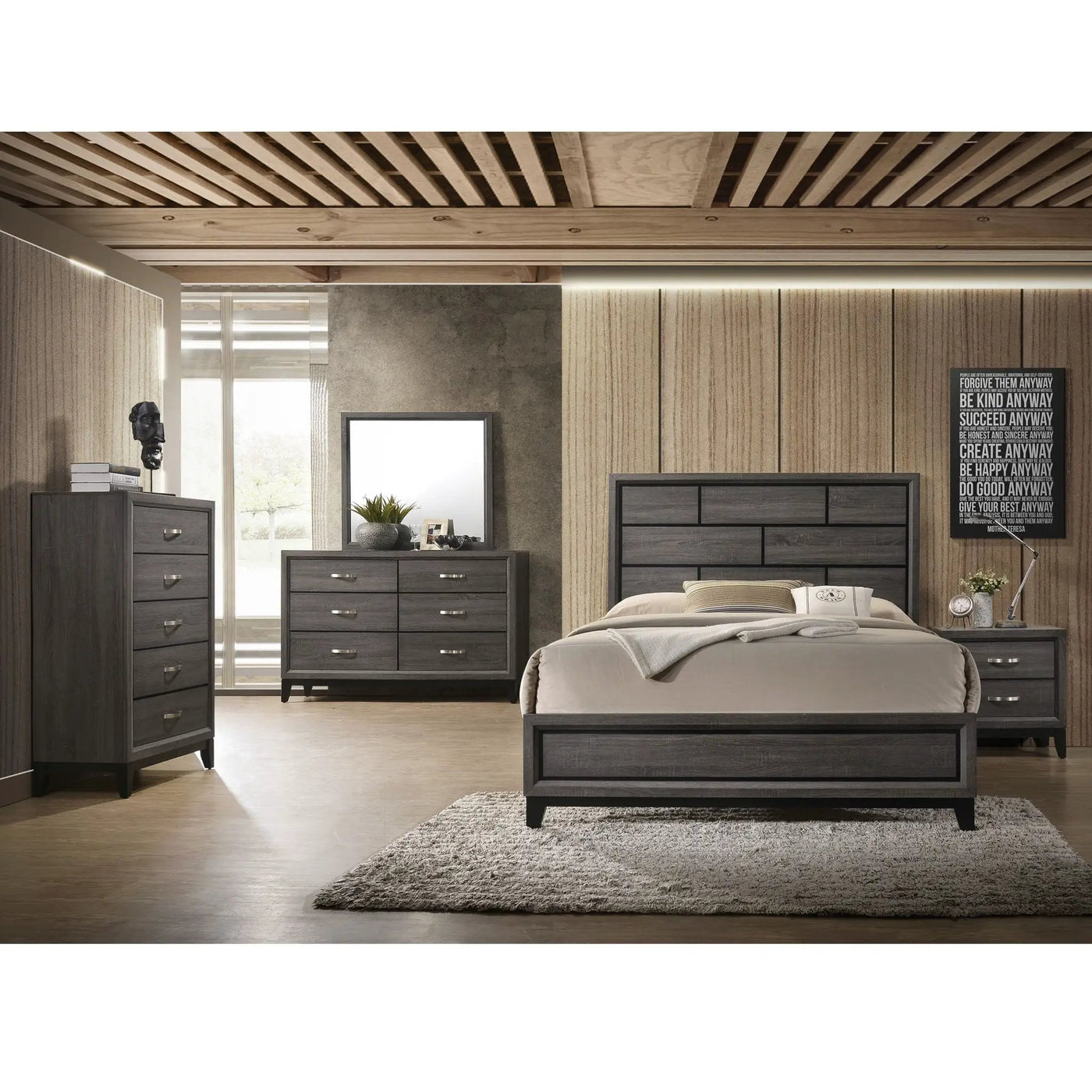 Contemporary 6 Drawer Dresser With Handles by HouseOfZazla