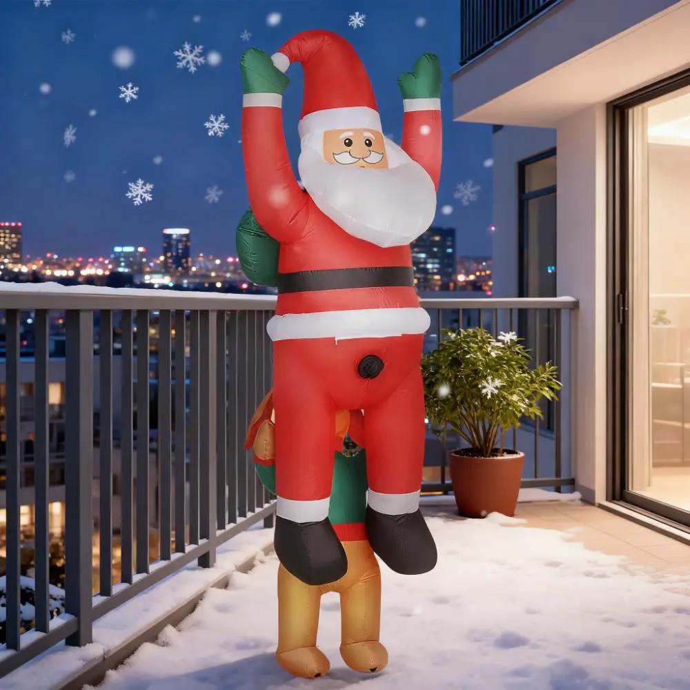 7FT Christmas Blow Up Decoration - Inflatable Santa with Dog by HouseOfZazla