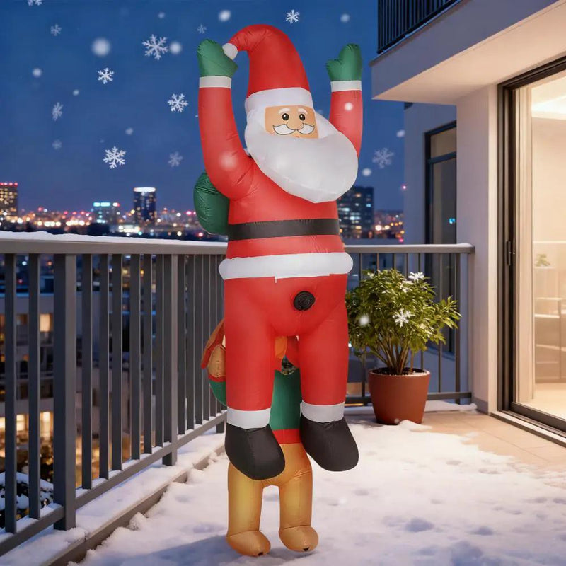 7FT Christmas Blow Up Decoration - Inflatable Santa with Dog by HouseOfZazla