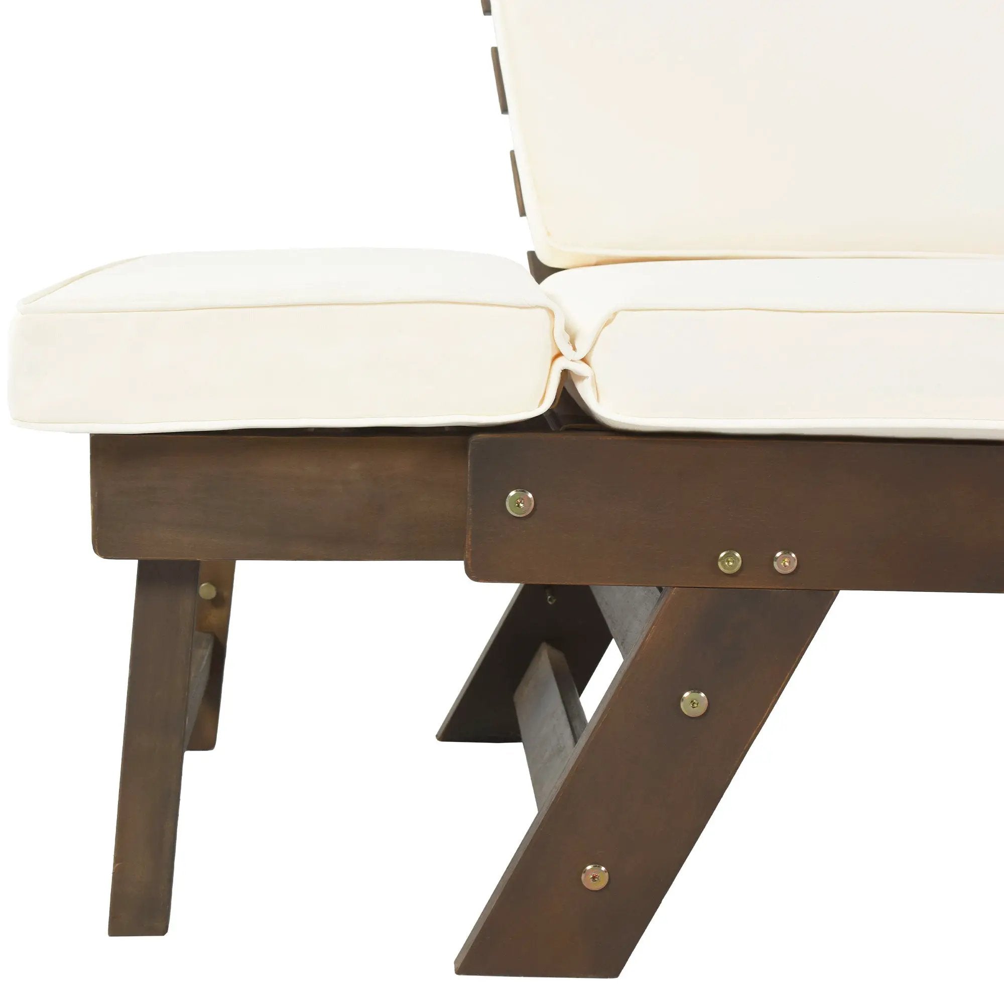 TOPMAX Outdoor Adjustable Patio Wooden Daybed Sofa Chaise Lounge by HouseOfZazla