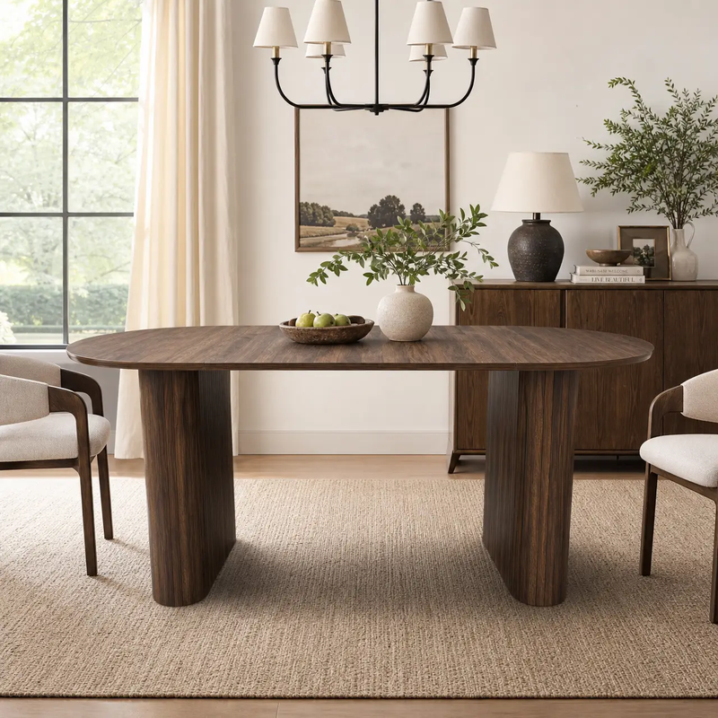 70.8" Oval Dining Table for 4-8 Persons by HouseOfZazla