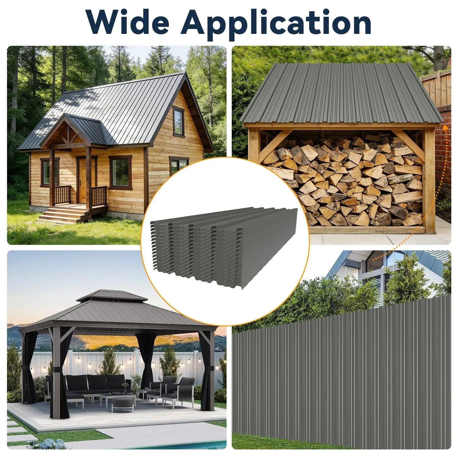 15 Pcs Heavy Duty Waterproof Metal Roofing Panels by HouseOfZazla