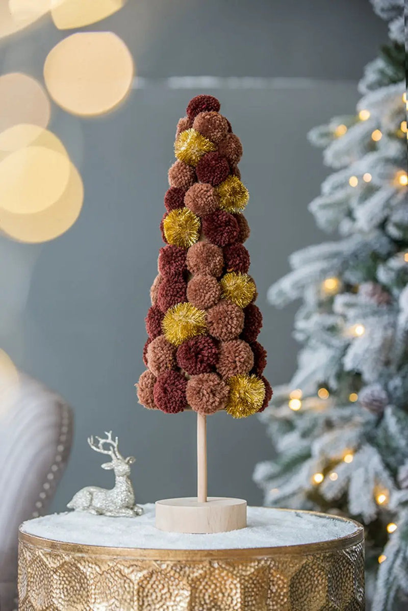 6.7x6.7x20" Tree Christmas Table Decor, Coffee by HouseOfZazla