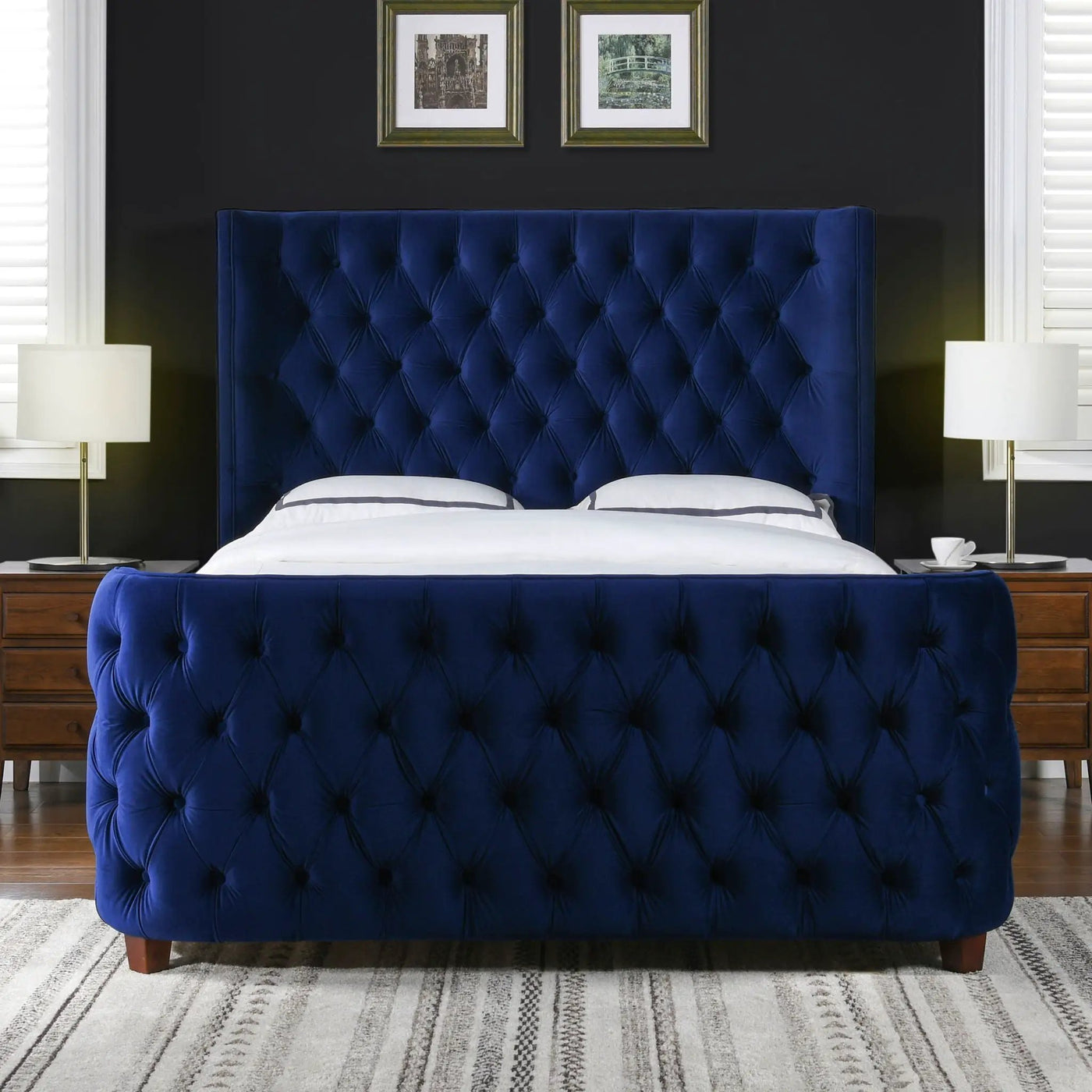 Brooklyn - Tufted Panel Bed Headboard And Footboard Set by Unique Piece Furniture