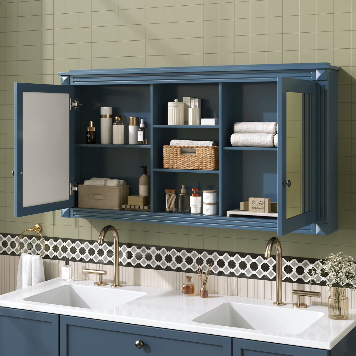Modern Wall-Mount 2 In 1 Mirror Cabinet, photo 9 of 28