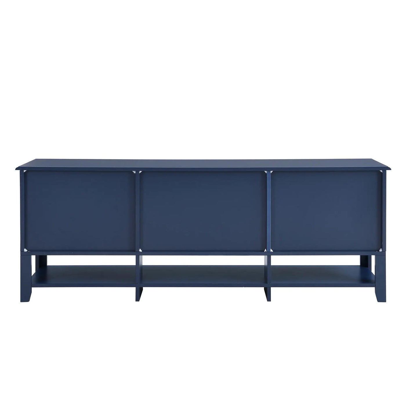 TV Stand, Entertainment Center With Dual Drawers And Hidden Storage, Cabinet With Soft Closing Doors And Sleek Panel Design by HouseOfZazla