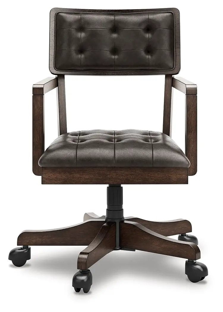 Breckington - Home Office Desk Chair - Dark Brown by Unique Piece Furniture