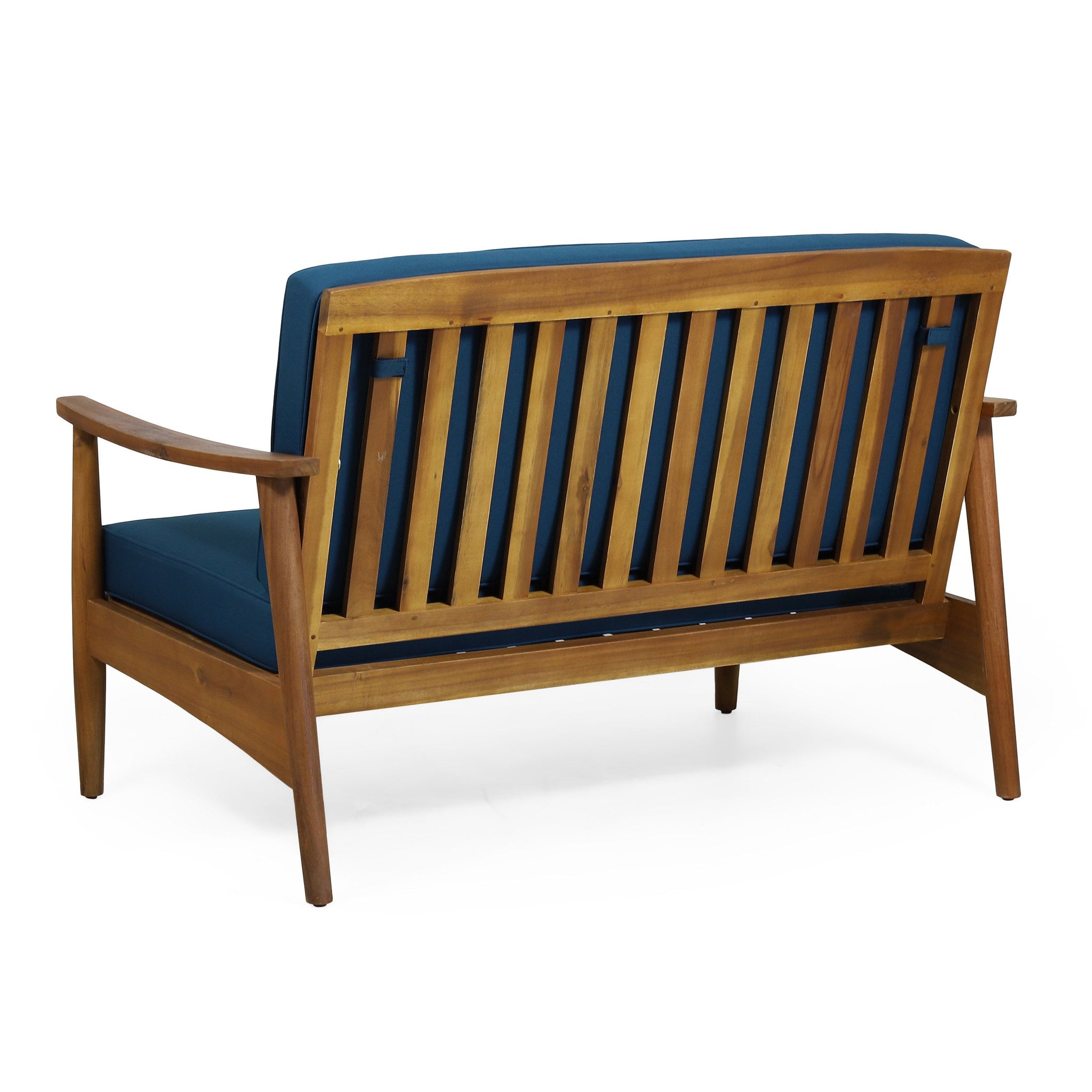 Willowbrook Teak Brown 4-Piece Wood Outdoor Patio Conversation Seating Set by HouseOfZazla