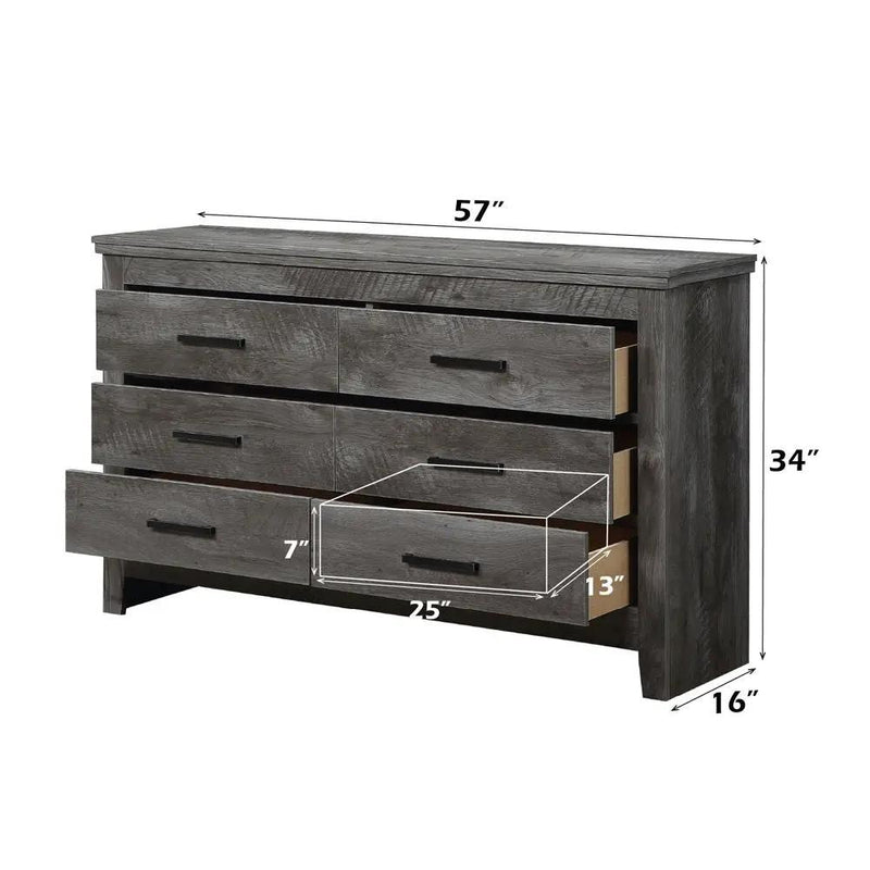 Vidalia - Dresser - Rustic Gray Oak by Unique Piece Furniture