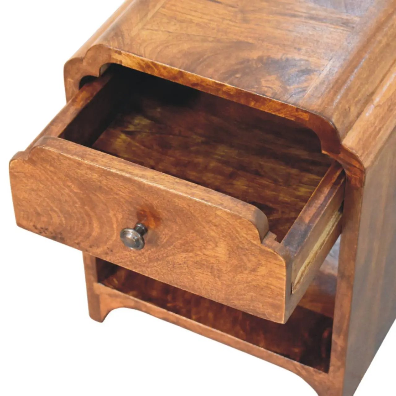 Newton - Nightstand With A Drawer And Open Shelf by HouseOfZazla