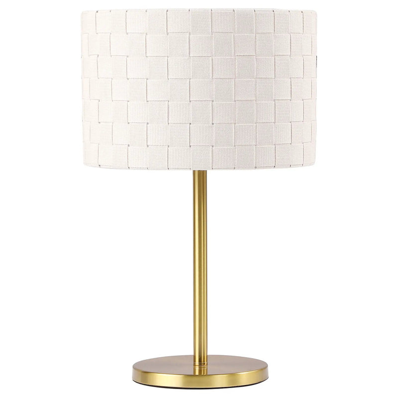 Ramiro 66-inch Drum Shade Metal Bedside Table Lamp Gold by Unique Piece Furniture