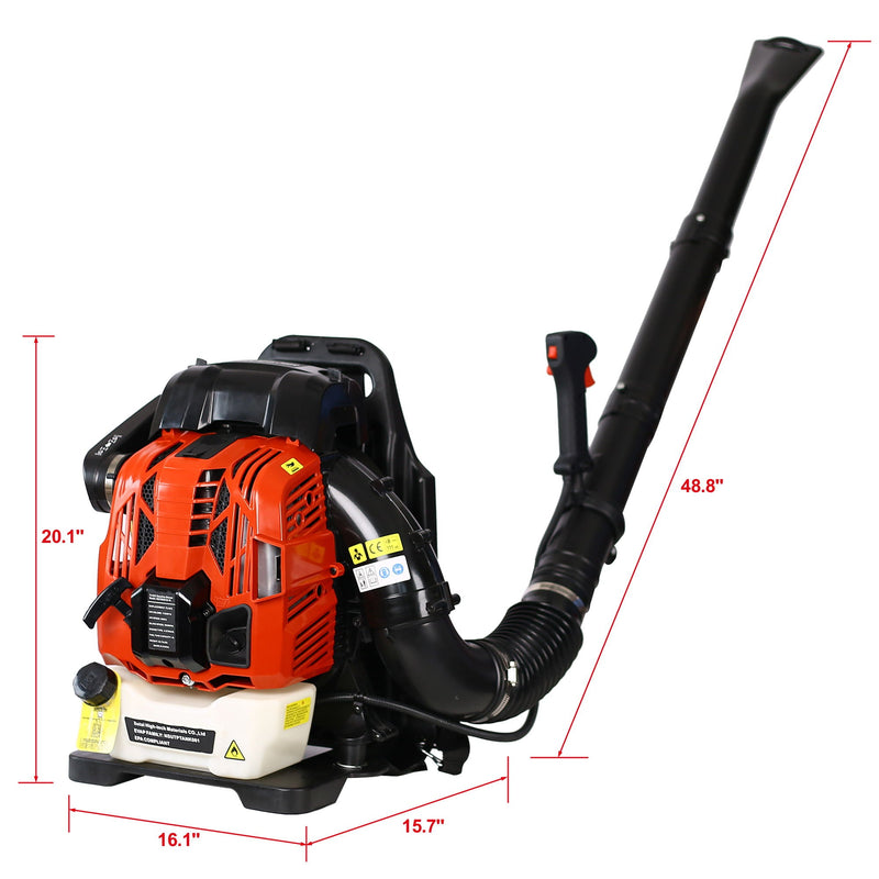 Powerful 76Cc 4 Stroke Gasoline Blower Epa Compliant Red Plastic - Red by HouseOfZazla