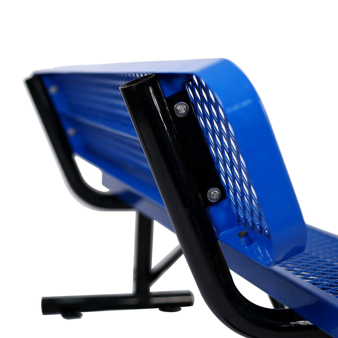 6' Outdoor Steel Bench With Backrest by HouseOfZazla