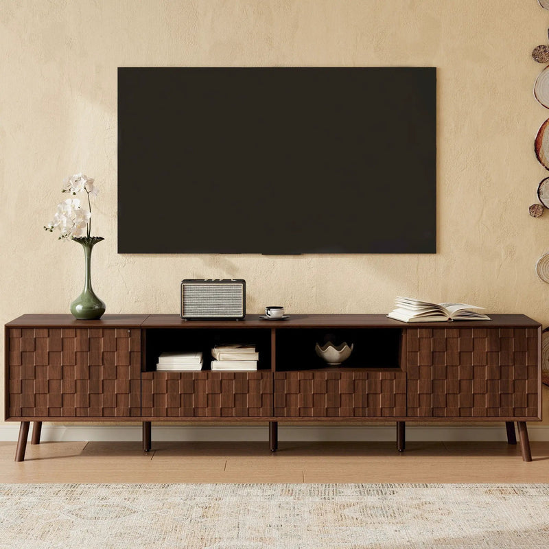 TV Stand With Drawers And Cable Management - Walnut