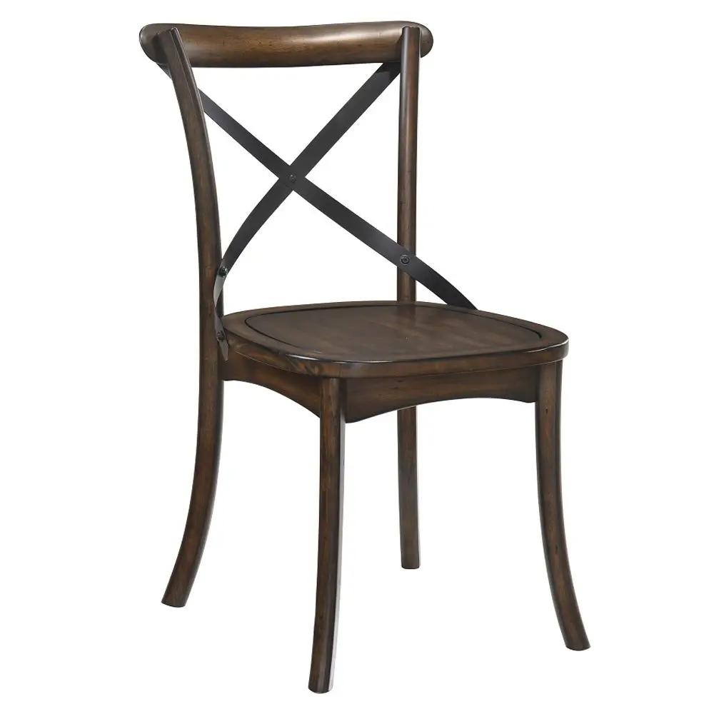 Kaelyn - Side Chair (Set of 2) - Dark Oak & Black Metal by Unique Piece Furniture