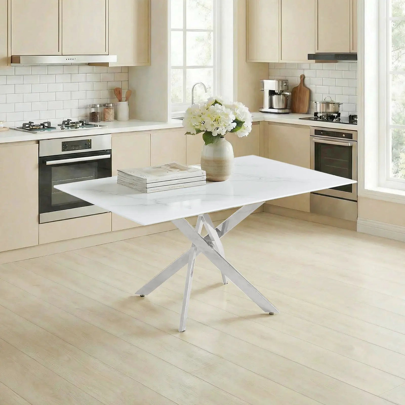 Modern Rectangular Table For Dining Room by HouseOfZazla