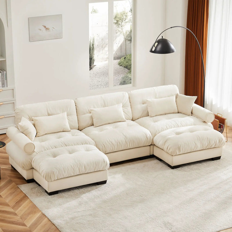 Super Comfort Oversized Modular Sectional Sofa With Movable Ottoman by Unique Piece Furniture