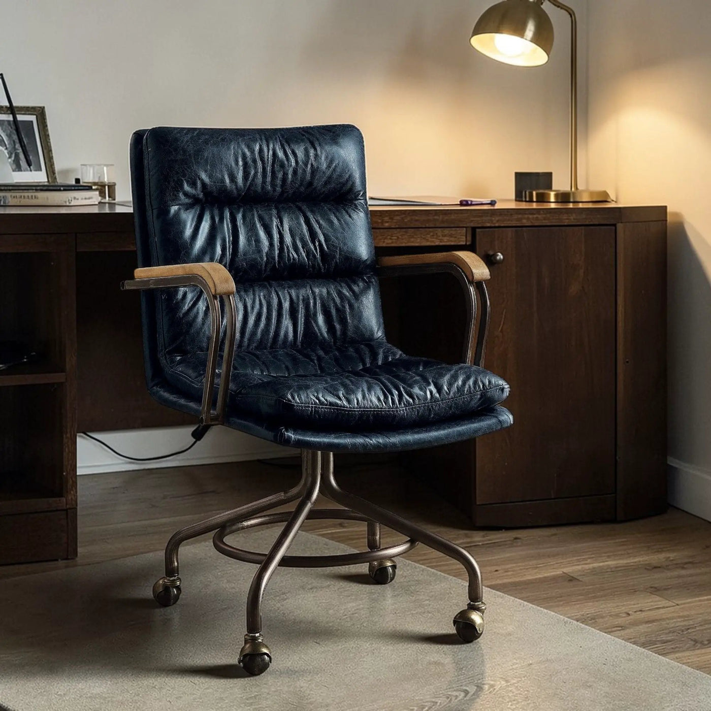 Harith Retro Top Grain Office Chair by HouseOfZazla