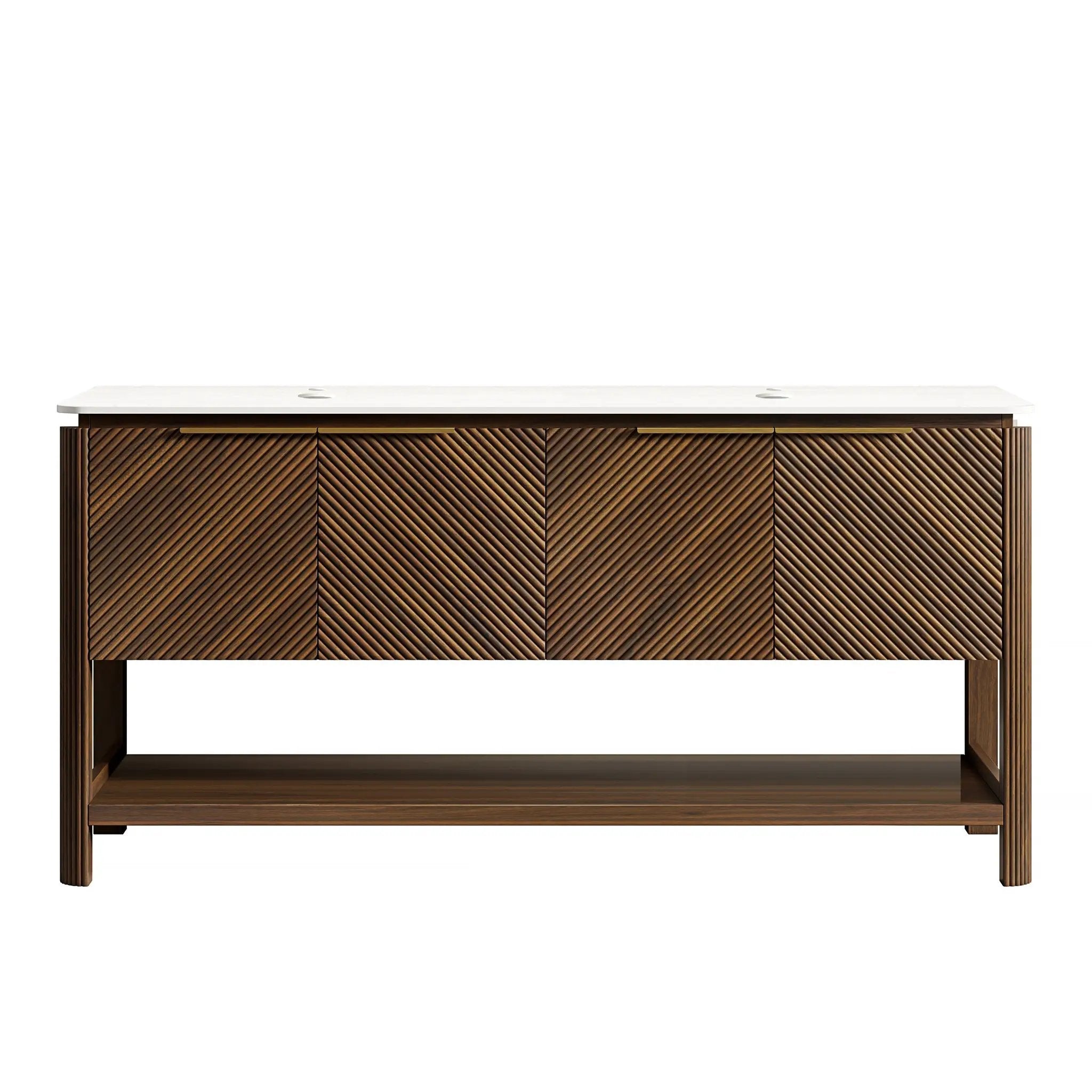 Indigo 60'' Freestanding Cabinet with 4 Doors & Open Shelf by HouseOfZazla