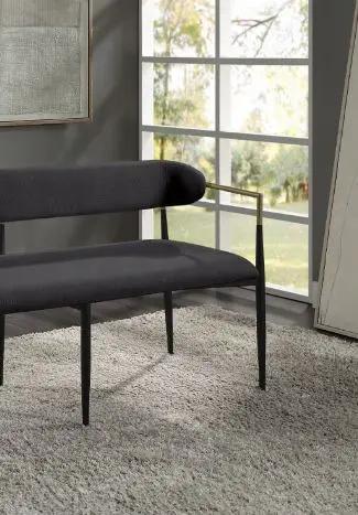 Jaramillo - Chenille Bench - Black by Unique Piece Furniture