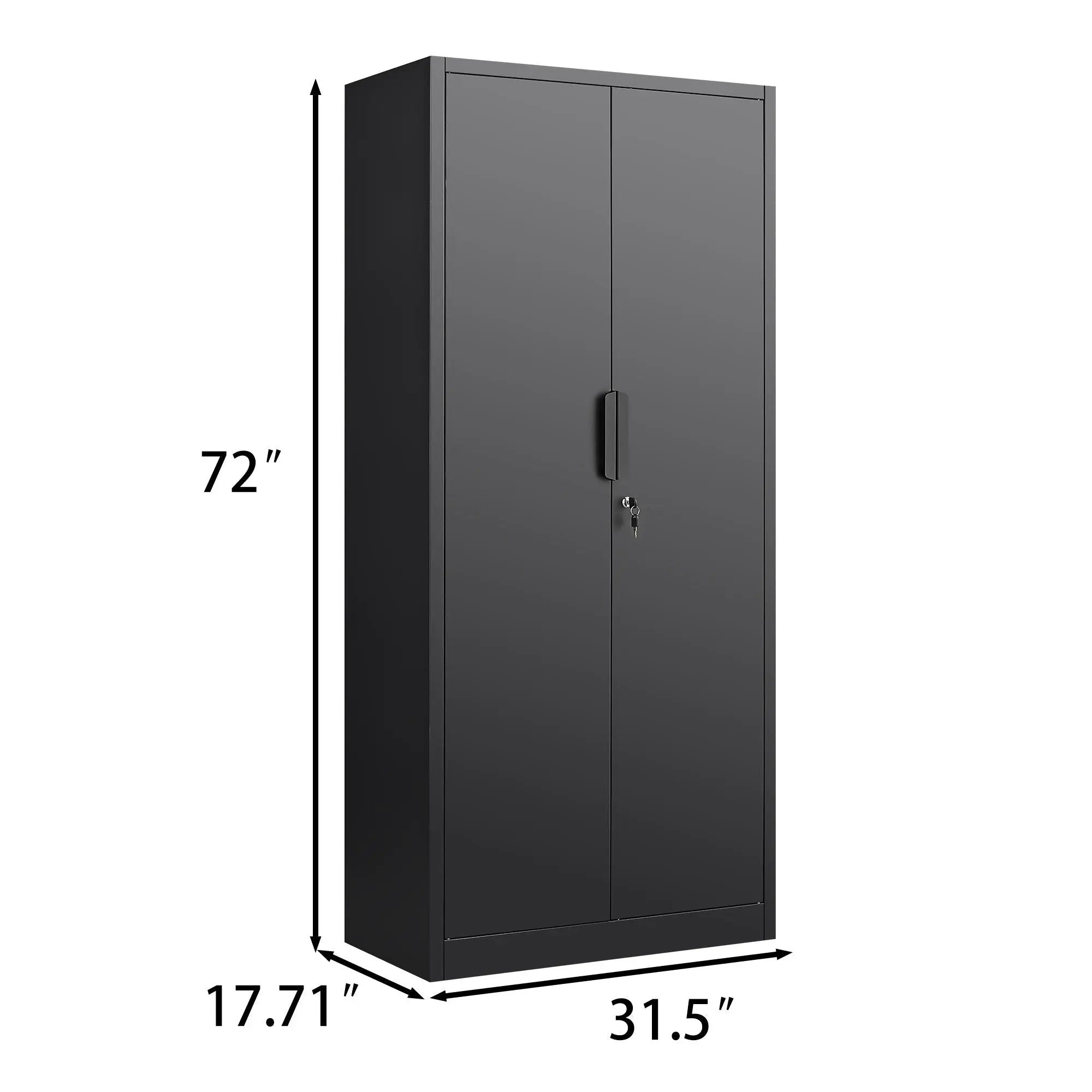2 Door File Cabinet With Lock, 4 Adjustable Shelves, Heavy-Duty by Unique Piece Furniture