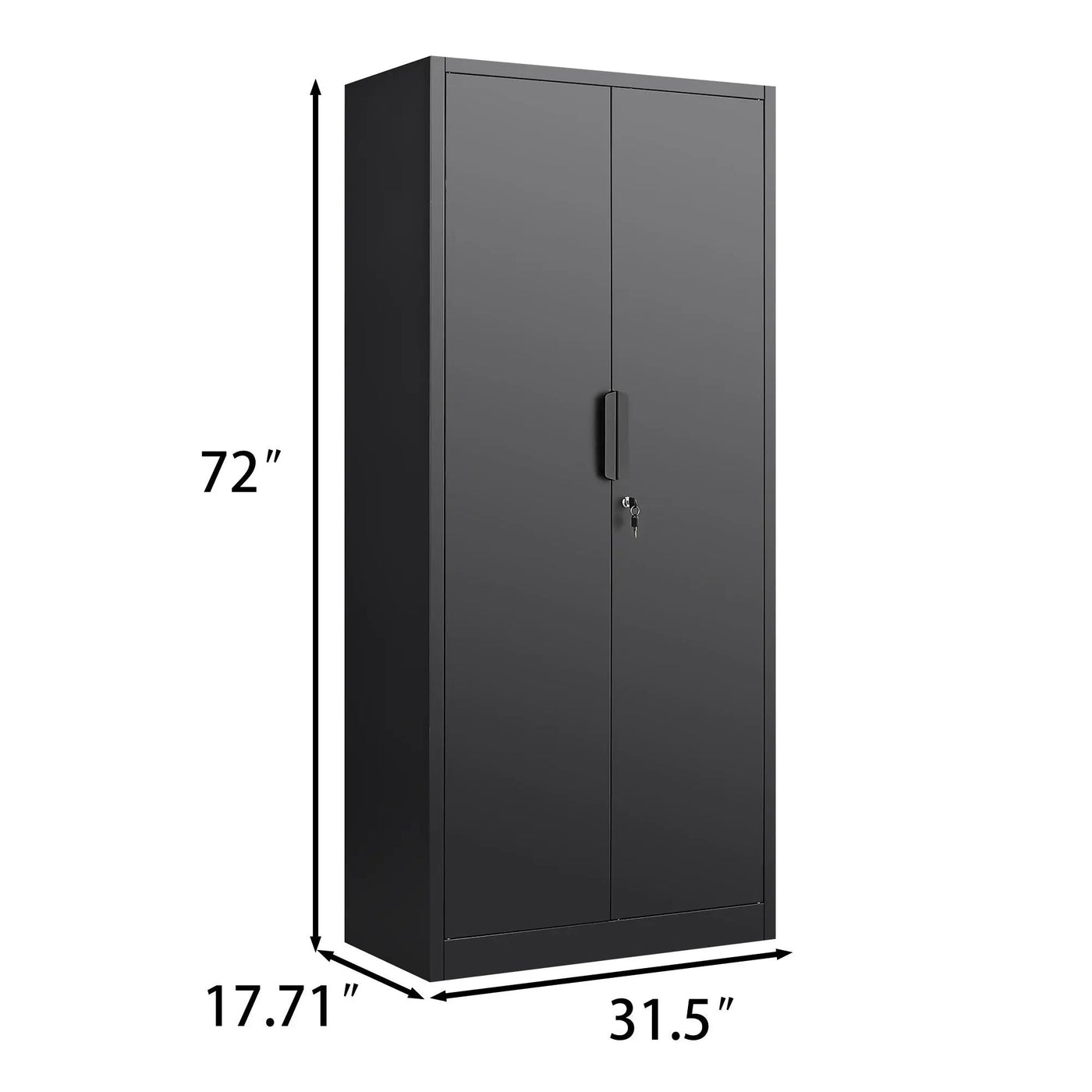 2 Door File Cabinet With Lock, 4 Adjustable Shelves, Heavy-Duty by HouseOfZazla