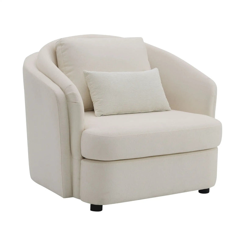 Mariko - Linen 3 Pieces Living Room Set - Beige by HouseOfZazla