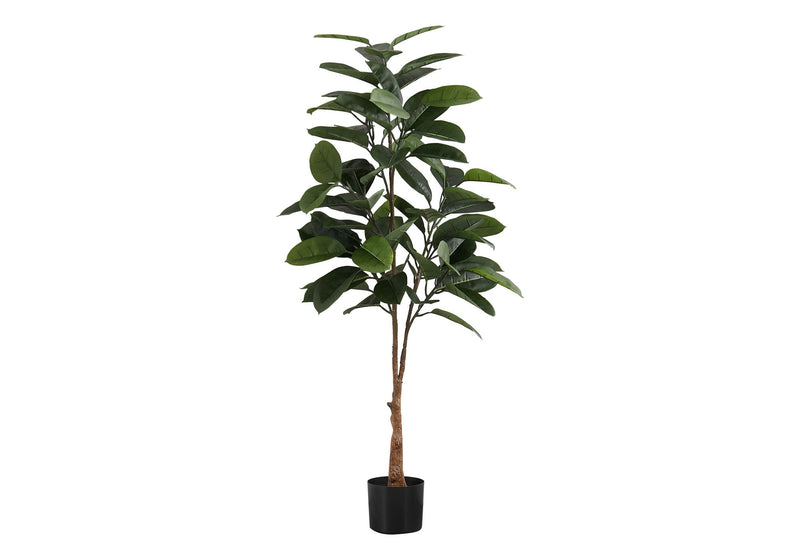 52" Tall Artificial Rubber Tree Plant with Real Touch Leaves - Green, photo 3 of 4
